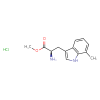 Chemical structure of methyl (2R)-2-amino-3-(7-methyl-1H-indol-3-yl)propanoate hydrochloride - CSSB21103083213