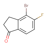 Chemical structure of 4-bromo-5-fluoro-2,3-dihydro-1H-inden-1-one - CSSB00010133454