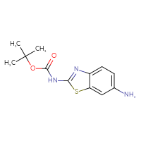 Chemical structure of tert-butyl N-(6-amino-1,3-benzothiazol-2-yl)carbamate - CSSB00011210714