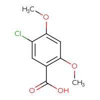 Chemical structure of 5-chloro-2,4-dimethoxybenzoic acid - CSSB00012352763