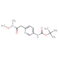 Chemical structure of tert-butyl N-(6-{[methoxy(methyl)carbamoyl]methyl}pyridin-3-yl)carbamate - CSSB02056852701