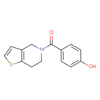 Chemical structure of 4-{4H,5H,6H,7H-thieno[3,2-c]pyridine-5-carbonyl}phenol - CSSB00000627938