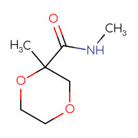 Chemical structure of N,2-dimethyl-1,4-dioxane-2-carboxamide - CSSB02125938937