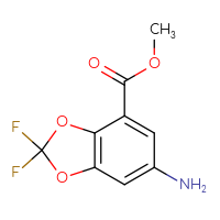 Chemical structure of methyl 6-amino-2,2-difluoro-2H-1,3-benzodioxole-4-carboxylate - CSSB00020710484