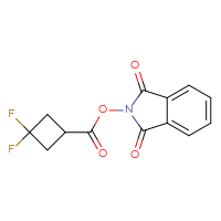 Chemical structure of 1,3-dioxo-2,3-dihydro-1H-isoindol-2-yl 3,3-difluorocyclobutane-1-carboxylate - CSSB00116218198