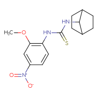 Chemical structure of 3-{bicyclo[2.2.1]heptan-7-yl}-1-(2-methoxy-4-nitrophenyl)thiourea - CSSB21432495389