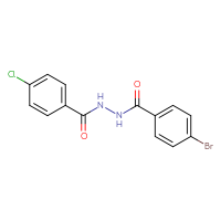 Chemical structure of 4-bromo-N'-(4-chlorobenzoyl)benzohydrazide - CSSB00046169193