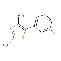 Chemical structure of 5-(3-fluorophenyl)-4-methyl-1,3-thiazol-2-amine - CSSB00013038619