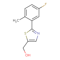 Chemical structure of [2-(5-fluoro-2-methylphenyl)-1,3-thiazol-5-yl]methanol - CSSB00012306710
