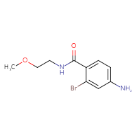 Chemical structure of 4-amino-2-bromo-N-(2-methoxyethyl)benzamide - CSSB03219876345