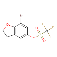 Chemical structure of 7-bromo-2,3-dihydro-1-benzofuran-5-yl trifluoromethanesulfonate - CSSB20788285884