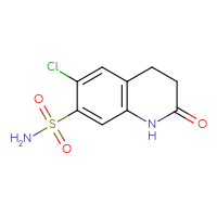 Chemical structure of 6-chloro-2-oxo-1,2,3,4-tetrahydroquinoline-7-sulfonamide - CSSB00000328221
