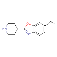 Chemical structure of 6-methyl-2-(piperidin-4-yl)-1,3-benzoxazole - CSSB00000338308