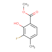 Chemical structure of methyl 3-fluoro-2-hydroxy-4-methylbenzoate - CSSB00020957918