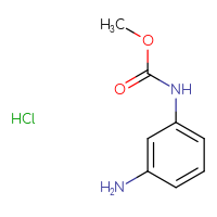 Chemical structure of methyl N-(3-aminophenyl)carbamate hydrochloride - CSSB00015186179
