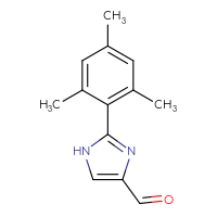 Chemical structure of 2-(2,4,6-trimethylphenyl)-1H-imidazole-4-carbaldehyde - CSSB00010184482