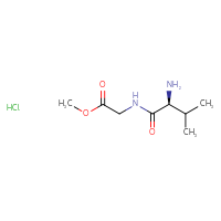 Chemical structure of methyl 2-[(2S)-2-amino-3-methylbutanamido]acetate hydrochloride - CSSB20963516434