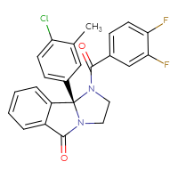 Chemical structure of (9bR)-9b-(4-chloro-3-methylphenyl)-1-(3,4-difluorobenzoyl)-1H,2H,3H,5H,9bH-imidazo[2,1-a]isoindol-5-one - CSSB00161188475