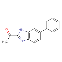Chemical structure of 1-(6-phenyl-1H-1,3-benzodiazol-2-yl)ethan-1-one - CSSB09917625781