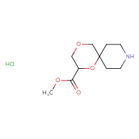 Chemical structure of methyl 1,4-dioxa-9-azaspiro[5.5]undecane-2-carboxylate hydrochloride - CSSB06744499862