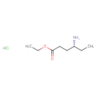 Chemical structure of ethyl (4R)-4-aminohexanoate hydrochloride - CSSB20963526909