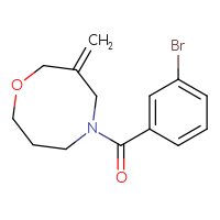 Chemical structure of 5-(3-bromobenzoyl)-3-methylidene-1,5-oxazocane - CSSB14929709893