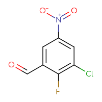 Chemical structure of 3-chloro-2-fluoro-5-nitrobenzaldehyde - CSSB00135245580