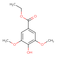 Chemical structure of ethyl 4-hydroxy-3,5-dimethoxybenzoate - CSSB00010000619
