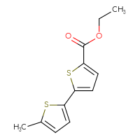 Chemical structure of ethyl 5'-methyl-[2,2'-bithiophene]-5-carboxylate - CSSB03523268908