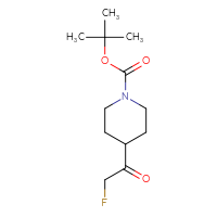 Chemical structure of tert-butyl 4-(2-fluoroacetyl)piperidine-1-carboxylate - CSSB02515433923