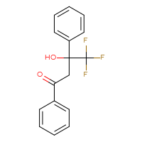 Chemical structure of 4,4,4-trifluoro-3-hydroxy-1,3-diphenylbutan-1-one - CSSB00121726380