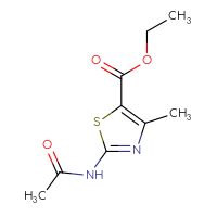Chemical structure of ethyl 2-acetamido-4-methyl-1,3-thiazole-5-carboxylate - CSSB00000002332