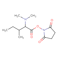 Chemical structure of 2,5-dioxopyrrolidin-1-yl 2-(dimethylamino)-3-methylpentanoate - CSSB20270128348