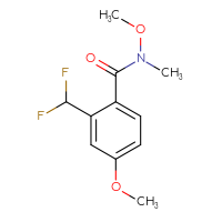 Chemical structure of 2-(difluoromethyl)-N,4-dimethoxy-N-methylbenzamide - CSSB01395050052
