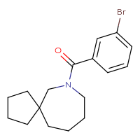 Chemical structure of 7-(3-bromobenzoyl)-7-azaspiro[4.6]undecane - CSSB01910180910
