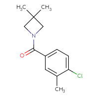 Chemical structure of 1-(4-chloro-3-methylbenzoyl)-3,3-dimethylazetidine - CSSB00075013420