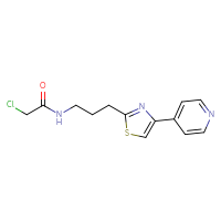 Chemical structure of 2-chloro-N-{3-[4-(pyridin-4-yl)-1,3-thiazol-2-yl]propyl}acetamide - CSSB02019863338
