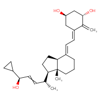 Chemical structure of (1R,3S,5E)-5-{2-[(1R,3aS,4E,7aR)-1-[(2R,5S)-5-cyclopropyl-5-hydroxypent-3-en-2-yl]-7a-methyl-octahydro-1H-inden-4-ylidene]ethylidene}-4-methylidenecyclohexane-1,3-diol - CSSB20621655413