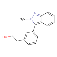 Chemical structure of 2-[3-(2-methyl-2H-indazol-3-yl)phenyl]ethan-1-ol - CSSB03588443818