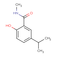 Chemical structure of 2-hydroxy-N-methyl-5-(propan-2-yl)benzamide - CSSB00000057763