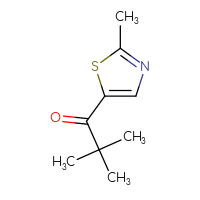 Chemical structure of 2,2-dimethyl-1-(2-methyl-1,3-thiazol-5-yl)propan-1-one - CSSB00014328478