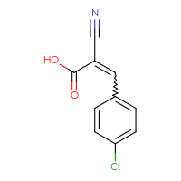 Chemical structure of 3-(4-chlorophenyl)-2-cyanoprop-2-enoic acid - CSSB00000162687
