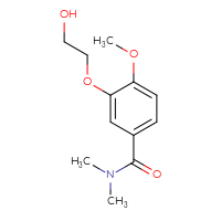Chemical structure of 3-(2-hydroxyethoxy)-4-methoxy-N,N-dimethylbenzamide - CSSB00076691761