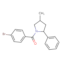 Chemical structure of 1-(4-bromobenzoyl)-4-methyl-2-phenylpyrrolidine - CSSB02073962322