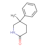 Chemical structure of 5-methyl-5-phenylpiperidin-2-one - CSSB00000716583