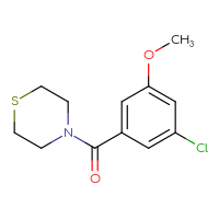 Chemical structure of 4-(3-chloro-5-methoxybenzoyl)thiomorpholine - CSSB00063879843