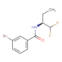 Chemical structure of 3-bromo-N-[(2S)-1,1-difluorobutan-2-yl]benzamide - CSSB02144802544