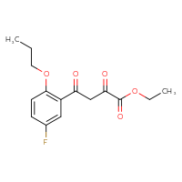 Chemical structure of ethyl 4-(5-fluoro-2-propoxyphenyl)-2,4-dioxobutanoate - CSSB21495844416