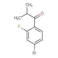 Chemical structure of 1-(4-bromo-2-fluorophenyl)-2-methylpropan-1-one - CSSB00013765089