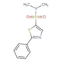 Chemical structure of N,N-dimethyl-2-phenyl-1,3-thiazole-5-sulfonamide - CSSB01999021786